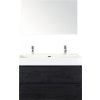 Kúpeľňový nábytkový set Sanox Maxx XL farba čela black oak ŠxVxH 101 x 170 x 45,5 cm s keramickým dvojitým umývadlom a zrkadlom