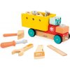 Janod BricoKids Drevená stavebnica ťahacie auto s náradím