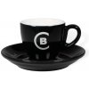 BUNA CAFÉ šálka s podšálkou, 65ml, set 4 ks, čierna