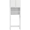 ModernHome RH1908 Regál nad práčku s policami 181 x 63,5 x 30 cm, biely