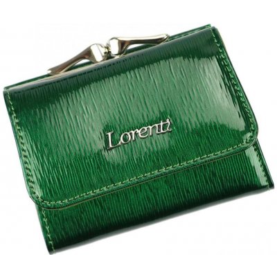 Kožená zelená malá dámska peňaženka RFID v krabičke Lorenti