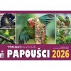 Papoušci týdenní kalendář 2026 - autor neuvedený