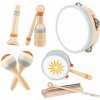 Drevené hračky detské bubny perkusie Montessori hračky