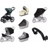 Mestský kočík Thule Urban Glide 4-wheel Mid blue + Korbička Bassinet Soft beige SET 7v1