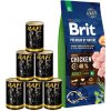 BRIT Premium By Nature Adult Extra Large XL 15 kg + hydinové konzervy 6x1240 g