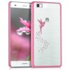 Púzdro kwmobile Priehľadné s dizajnom víla Huawei P8 Lite růžové