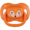 Canpol babies cumlík silikon symetrický Cute animals 1ks oranžová
