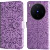 Peňaženkové puzdro Embossing Pattern Slnečnica fialové – Vivo X300