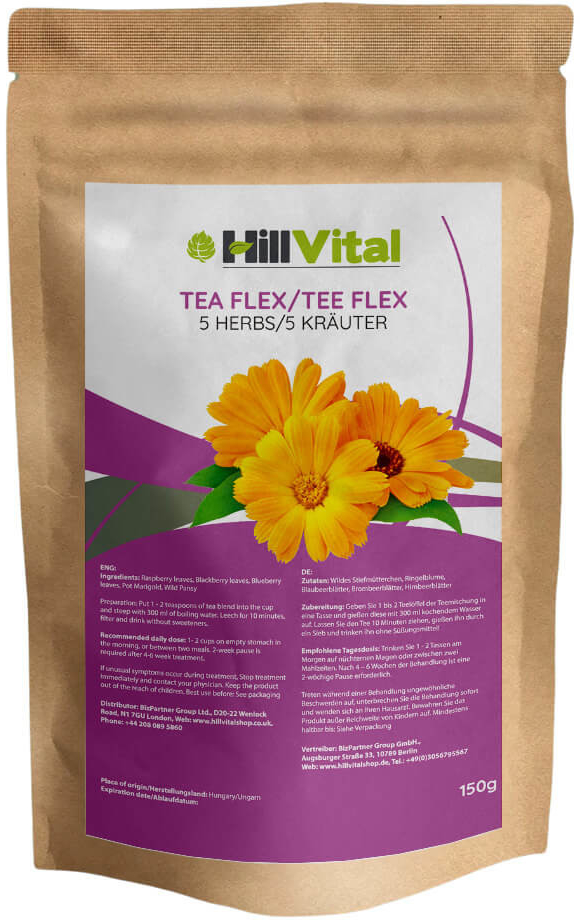 HillVital čaj Flex liečba kŕčových žíl bylinkami 150 g