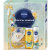 Nivea Tropical sprchový gél 250 ml + deospray 150 ml + textilná maska 1 ks darčeková sada