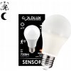Polux GOLDLUX Polux LED žiarovka E27 A60 8W = 60W 720lm 3000K Warm 360° GOLDLUX Mikrovlnný senzor pohybu + súmraku