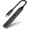 CONNECT IT USB-C hub, (1xUSB-A 3.0, 3xUSB-A 2.0), externí, ANTRACITOVÝ CHU-5050-AN