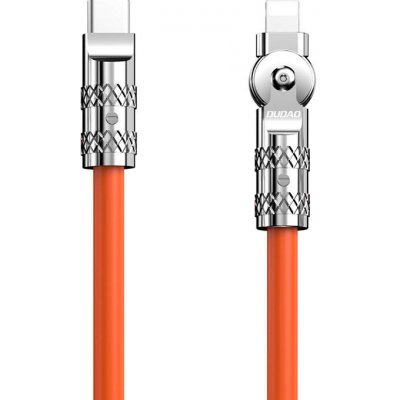 Dudao 052478 USB-C to Lightning, Dudao L24CL 120W, s otočnou koncovkou, 1m, oranžový
