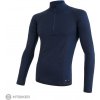 Sensor Merino Df tričko Dl. Rukáv Zip deep blue XXL