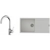 K-StrongSinks S3 Set drez Zala 1000x500mm granit biela + Batéria Rhona chrom