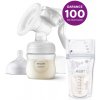 Philips AVENT Odsávačka mat.ml. manuálna + Sáčky na materské mlieko 180 ml 25 ks VP-F173690