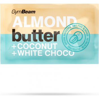 GymBeam Vzorka Mandľové máslo s kokosom a bielou čokoládou 30 g