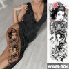 REBELULU Dočasné tetovanie tetovačka veľký rukáv, vodotesná dočasná tetovacia nálepka, Muži, Totemové tetovanie Ruža Rose Woman Samurai sword Skull Bird