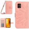 VSETKONAMOBIL 108957 ART SUNFLOWER Peňaženkový obal so šnúrkou pre Samsung Galaxy Xcover 7 Pro ružový