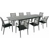 di volio Sada záhradného nábytku Basita 8 stoličiek a 1 stôl sivá