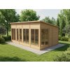 domceknazahradu.sk - Drevený domček PAMPA DE LUXE s pultovou strechou, farba natur, (3,2 × 5,2 m), R_PAMPA_DELUXE