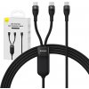 Baseus CASS060001 USB-C (M) - 2x USB-C (M), 1,5m, černý