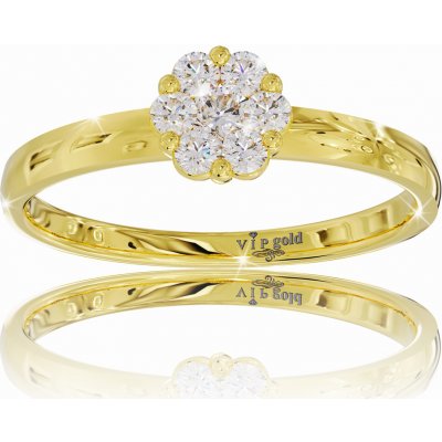 VIPgold Zásnubný prsteň s briliantmi v žltom zlate R330 24685z