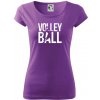 Volleyball nápis - Dámske tričko Pure - XL ( Fialová )