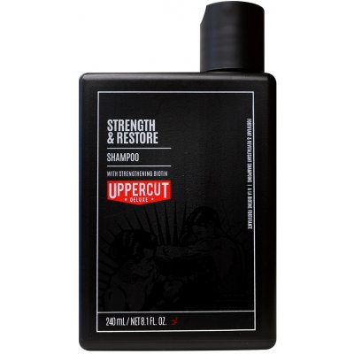 Šampón pre silu a obnovu vlasov Uppercut Deluxe Strength and Restore shampoo 240ml