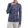 Dámska mikina Kjus Sunshine Printed HZ, Atlanta Blue/Limoncello S