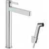 Hansgrohe Finoris - Umývadlová batéria s výpusťou Push-Open a bidetovou spŕškou, EcoSmart, chróm - 76220000