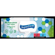 SUPERFRESH Vlhčené utierky Superfresh antibakteriálne 72 ks