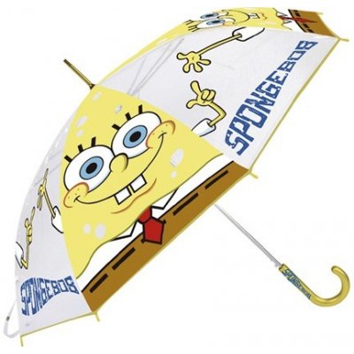 Spongebob deštník dětský průhledný žlutá rukojeť