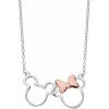 Detský náhrdelník Disney Minnie a Mickey Mouse strieborný NS00004TL-157.CS