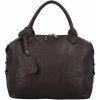 Dámska kožená kabelka do ruky tmavo hnedá - Delami Lorelei hnedá