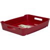 OKT LOFT Plastový box A4 37 x 28,5 x 6,5 cm tmavo červený