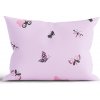MKLozkoviny.sk Bavlnená obliečka na vankúš Renforcé 50 × 70 cm - Motýlikovia ružové- -