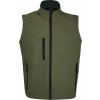 Pánska 3 vrstvová softshellová vesta Rallye Men Sol's, Veľkosť S, Farba Army
