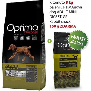 OPTIMAnova dog Adult MINI DIGESTIVE Grain Free Rabbit 8 kg