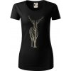Jelen ze stromů - Dámske tričko z organickej bavlny Origin (GOTS) - S ( Čierna )
