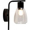 Candellux Nástenná lampa MOLDO 1xE27/40W/230V čierna/číra CA1026 + záruka 3 roky zadarmo