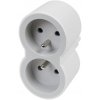 Legrand 049431 Zásuvka 2x2P+T biela/svetlosivá