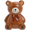 MEDVEĎ SEDIACI HNE/ČER DOLOM. 13,7*13,5*17CM