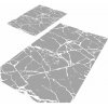 Sivé kúpeľňové predložky v súprave 2 ks 60x100 cm Cracks – Mila Home