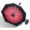 Carla deštník skládací černý růžový květ