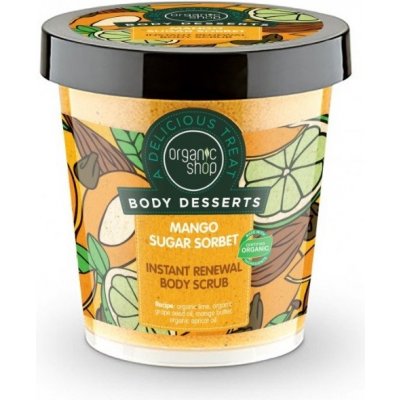 Natura Siberica Organic Shop - Mangový cukrový sorbet - Telový peeling 450 ml