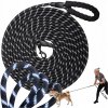 Výcvikové vodítko Wobell lanko čierne 10 m 11 mm reflexné