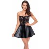 Noir Handmade Exclusive Short Powerwetlook & Lace Dress 2718561 Black S