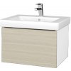 Dreja Umývadlová skrinka VARIANTE SZZ 60 pro umyvadlo Subway 2.0 - N01 Biela lesk / D04 Dub