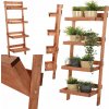 Drevený držiak na kvetináč opretý o stenu, regál na rastliny 145x57cm EKO